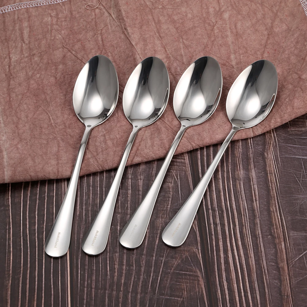 4pcs Stainless Steel Spoon 8 Inch Dinner Spoon SS18/10 Food Grade Dessert Spoon with Mirror Polishing Tableware Sets
4pcs Stainless Steel Spoon 8 Inch Dinner Spoon SS18/10 Food Grade Dessert Spoon with Mirror Polishing Tableware Sets
