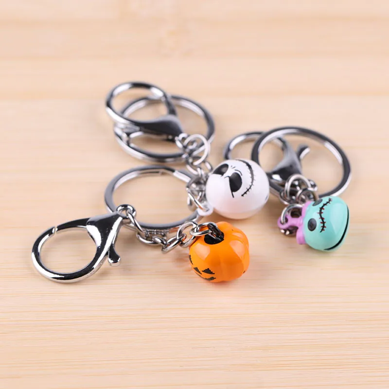 Halloween cartoon bell keychain creative cute men and women car key chain bag pendant gift
Halloween cartoon bell keychain creative cute men and women car key chain bag pendant gift