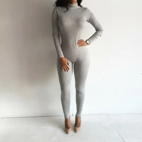 2019 New Casual Solid Color rompers womens jumpsuit Turtleneck Long Sleeve Bodycon Cotton Grey/Black Rompers Women Jumpsuit
2019 New Casual Solid Color rompers womens jumpsuit Turtleneck Long Sleeve Bodycon Cotton Grey/Black Rompers Women Jumpsuit