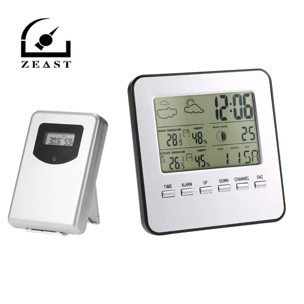 Wireless Indoor Outdoor Thermometer Hygrometer Digital Weather Station Alarm Clock LCD Calendar Alarm Moon Phase Display TS-A92
Wireless Indoor Outdoor Thermometer Hygrometer Digital Weather Station Alarm Clock LCD Calendar Alarm Moon Phase Display TS-A92