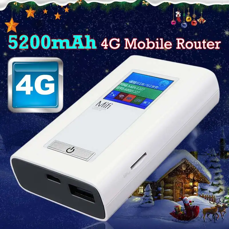 4G LTE Mobile WiFi Wireless Router Hotspot LED Lights Supports 10 Users Portable Router Modem for Car Home Mobile Travel Camping
4G LTE Mobile WiFi Wireless Router Hotspot LED Lights Supports 10 Users Portable Router Modem for Car Home Mobile Travel Camping