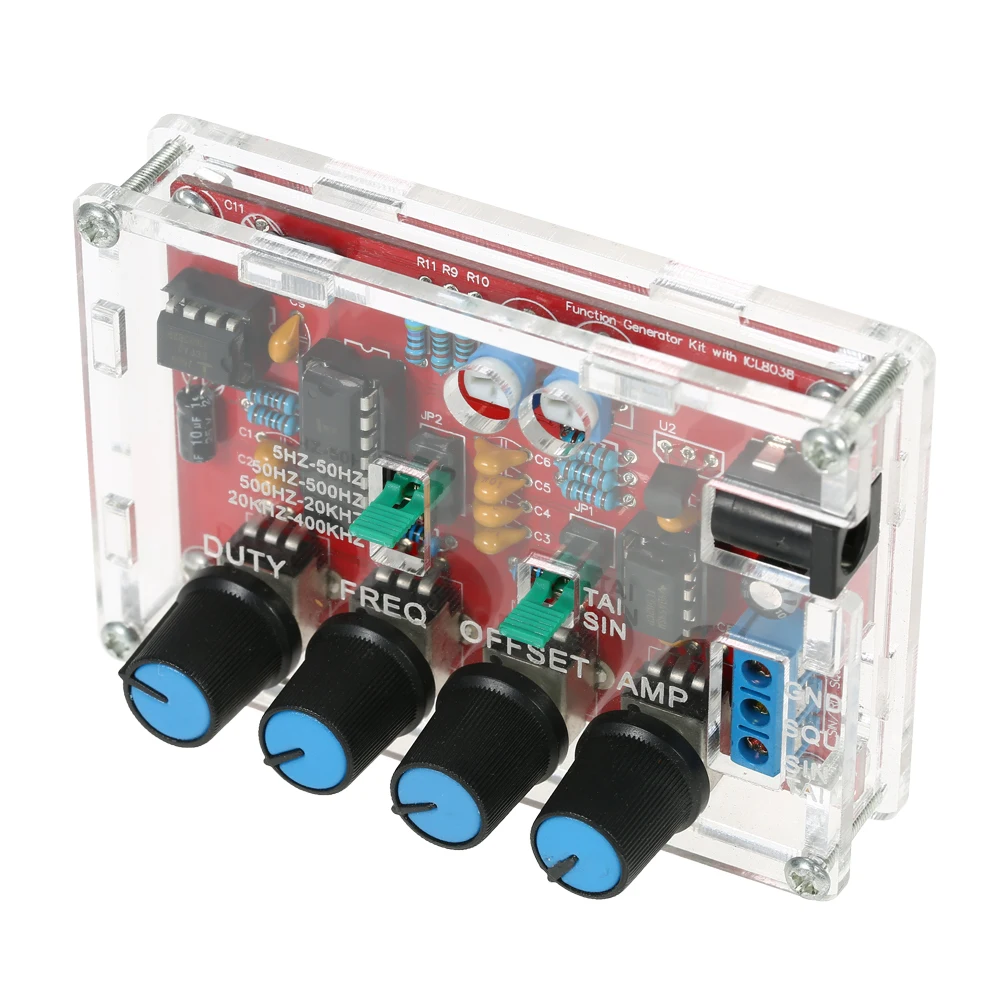 ICL8038 High Precision Signal Function Frequency Generator DIY Kit Synthesizer 5Hz~400kHz Adjustable Frequency Amplitude
ICL8038 High Precision Signal Function Frequency Generator DIY Kit Synthesizer 5Hz~400kHz Adjustable Frequency Amplitude