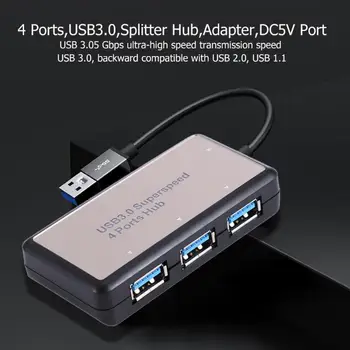 4 Ports 5Gbps High Speed USB3.0 Splitter Hub Adapter with DC 5V Power Supply Port for Laptop Computer PC 1 meter Cable USB Hub
4 Ports 5Gbps High Speed USB3.0 Splitter Hub Adapter with DC 5V Power Supply Port for Laptop Computer PC 1 meter Cable USB Hub