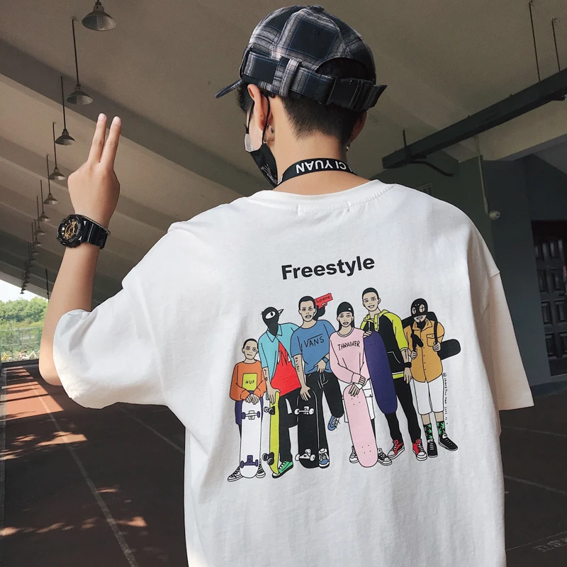 Men's T-shirt 2019 Summer New Youth Popular Loose Round Neck Short-sleeved Pullover Shirt Printing Youth Casual Men's Clothing
Men's T-shirt 2019 Summer New Youth Popular Loose Round Neck Short-sleeved Pullover Shirt Printing Youth Casual Men's Clothing