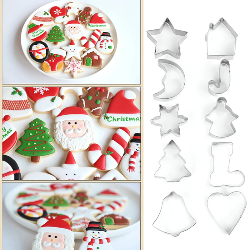 10Pcs/set Christmas Cookie Cutter Stainless Steel Cut Candy Biscuit Mold Cooking Tools Christmas Theme Cutters Mould
10Pcs/set Christmas Cookie Cutter Stainless Steel Cut Candy Biscuit Mold Cooking Tools Christmas Theme Cutters Mould