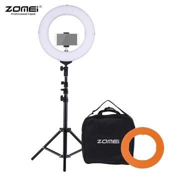 ZOMEI 14" 5500K Mono-color Dimmable Ring Lamp Photo Studio Led Video Light Camera Light with Orange Color Filter Mini Ball Head
ZOMEI 14" 5500K Mono-color Dimmable Ring Lamp Photo Studio Led Video Light Camera Light with Orange Color Filter Mini Ball Head