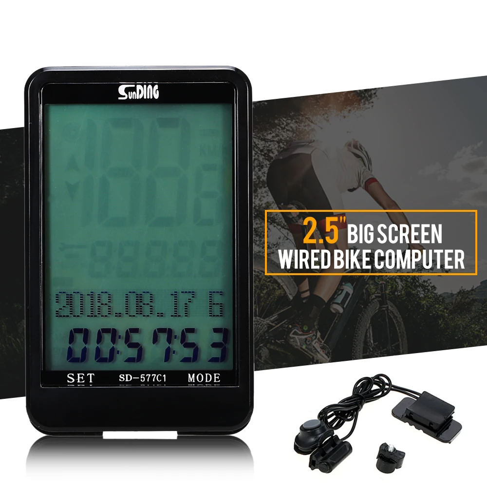 MTB Road Bike Computer Stopwatch Wireless / Wired Bike Computer Cycling Computer Odometer Big Screen Cyclocomputer Speedmeter
MTB Road Bike Computer Stopwatch Wireless / Wired Bike Computer Cycling Computer Odometer Big Screen Cyclocomputer Speedmeter