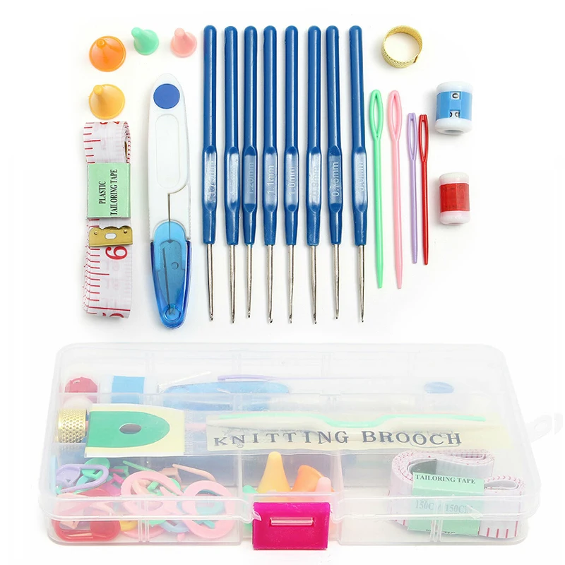 Useful Knitting Tool Kit 57pcs Crochet Needle Hook Accessories Set with Case DIY Knitting Kits
Useful Knitting Tool Kit 57pcs Crochet Needle Hook Accessories Set with Case DIY Knitting Kits