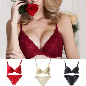 Women Solid Sexy Romantic Lace Bra Sets Underwear Sleepwear Set Push Up Bra And Panty Set
Women Solid Sexy Romantic Lace Bra Sets Underwear Sleepwear Set Push Up Bra And Panty Set