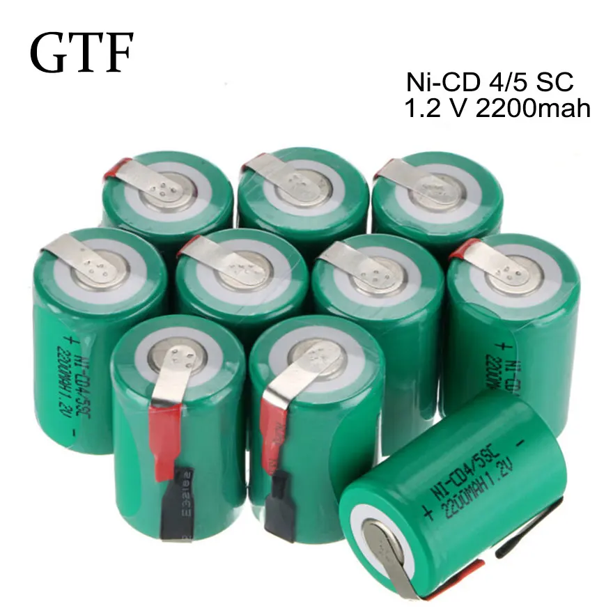 GTF 1/2/6/10/20pcs 4/5 Sub C SC Ni-Cd 2200mAh 1.2V Rechargeable Battery Flat Top For Shaves And Emergency Lighting Batteria SC
GTF 1/2/6/10/20pcs 4/5 Sub C SC Ni-Cd 2200mAh 1.2V Rechargeable Battery Flat Top For Shaves And Emergency Lighting Batteria SC