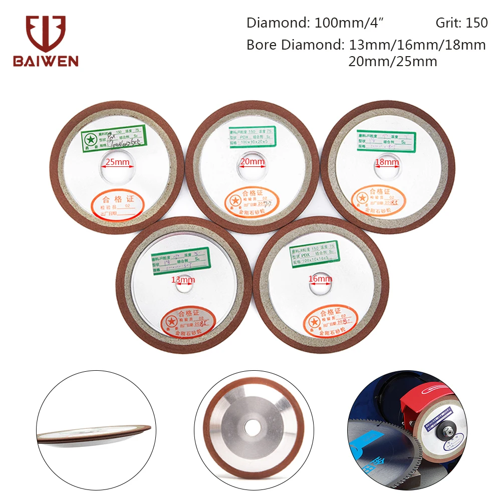 100mm Diamond Grinding Wheel Disc Cutter Blade Sharpener Grit150 F Carbide Metal Cutter Tool Alloy Milling Grinder Accessories
100mm Diamond Grinding Wheel Disc Cutter Blade Sharpener Grit150 F Carbide Metal Cutter Tool Alloy Milling Grinder Accessories