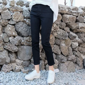 Black Boyfriend Jeans For Women 2019 Spring Summer Casual High Waist Vintage Ankle-Length Straight Pants
Black Boyfriend Jeans For Women 2019 Spring Summer Casual High Waist Vintage Ankle-Length Straight Pants