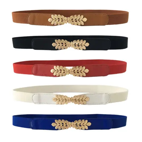 Women Ladies Elastic Bow Wide/Thin Stretch Wrap Buckle Waistband Waist Belt Band Ladies Fashion Leaf Belt
Women Ladies Elastic Bow Wide/Thin Stretch Wrap Buckle Waistband Waist Belt Band Ladies Fashion Leaf Belt