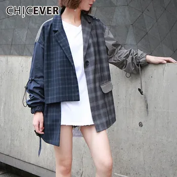 CHICEVER Plaid Blazer Female Jackets Long Sleeve Single Button Hit Colors Women's Suits Jacket Autumn Fashion Clothes New
CHICEVER Plaid Blazer Female Jackets Long Sleeve Single Button Hit Colors Women's Suits Jacket Autumn Fashion Clothes New