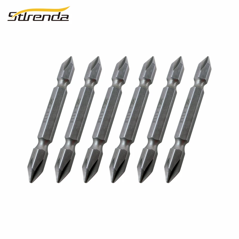 STLRENDA 10pcs PH2 Double End Screwdriver Bits 65/75/100/150mm S2 Steel Magnetic Phillips Bit Hex 1/4 Shank Screw Driver Tools |