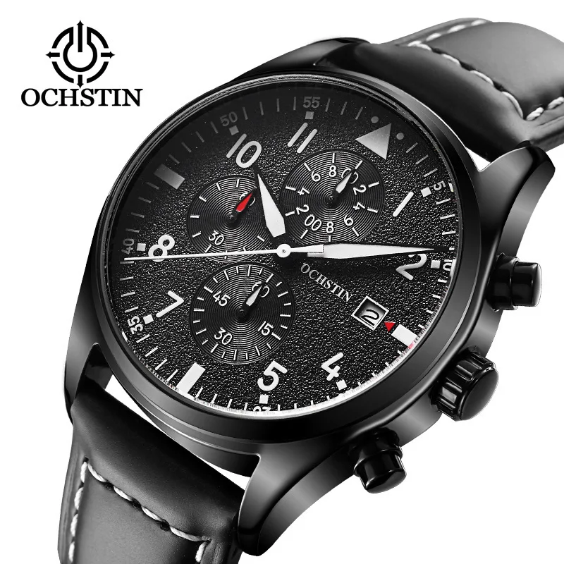 Business Alloy Watch New Fashion Trend Men's Watch Leather Strap Waterproof Multi-Function High-End Watch
Business Alloy Watch New Fashion Trend Men's Watch Leather Strap Waterproof Multi-Function High-End Watch