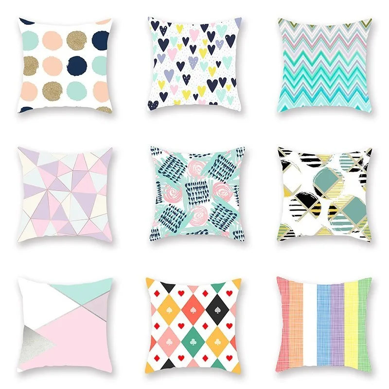 Multi Color Geometric Home Decor Cushion Cover Soft Polyester Sofa Bed Waist Pillowcase Office Car Seat Chair Pillow Case
Multi Color Geometric Home Decor Cushion Cover Soft Polyester Sofa Bed Waist Pillowcase Office Car Seat Chair Pillow Case
