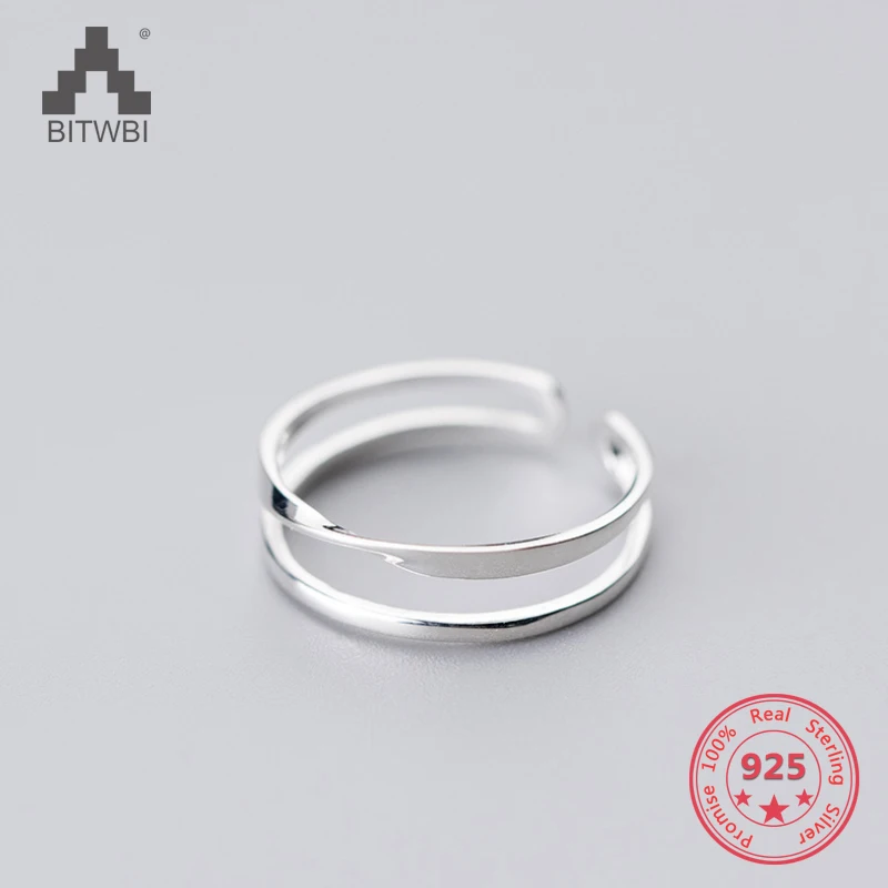 Factory Price 100% 925 Sterling Silver Fashion Minimalism Double Layer Open Ring Fine Jewelry for Female
Factory Price 100% 925 Sterling Silver Fashion Minimalism Double Layer Open Ring Fine Jewelry for Female