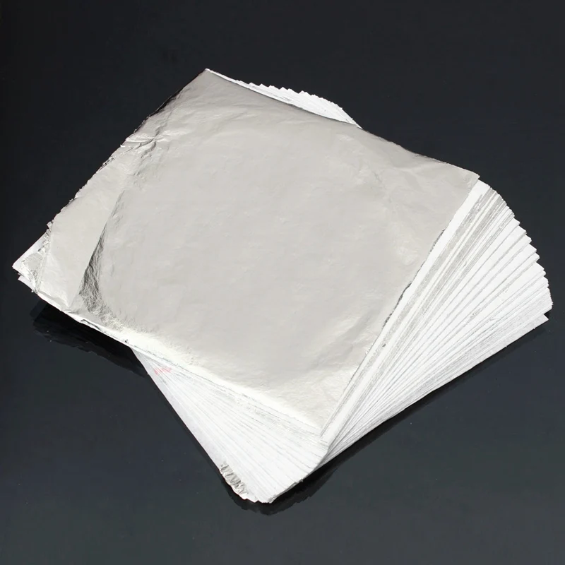 Overvalue 100 Sheets Alloy Silver Leaf Foil Paper Leaves For Gilding Decoration DIY Decorative Material Art Work Crafts 14X14cm
Overvalue 100 Sheets Alloy Silver Leaf Foil Paper Leaves For Gilding Decoration DIY Decorative Material Art Work Crafts 14X14cm