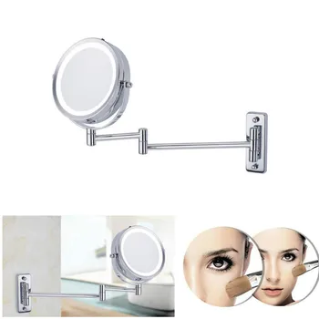 Adjustable Round Type LED Light Double Sided Wall Mount Mirror 5x Magnifying Bathroom Folding Brass Mirror for Makeup Bath Shave
Adjustable Round Type LED Light Double Sided Wall Mount Mirror 5x Magnifying Bathroom Folding Brass Mirror for Makeup Bath Shave