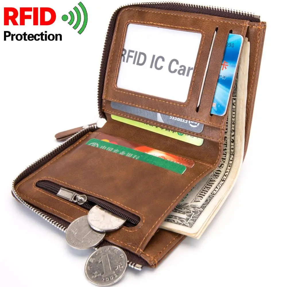 Male Card Holder RFID black coffee Zipper closure pu short Wallet Antitheft for men 2019 Newest
Male Card Holder RFID black coffee Zipper closure pu short Wallet Antitheft for men 2019 Newest