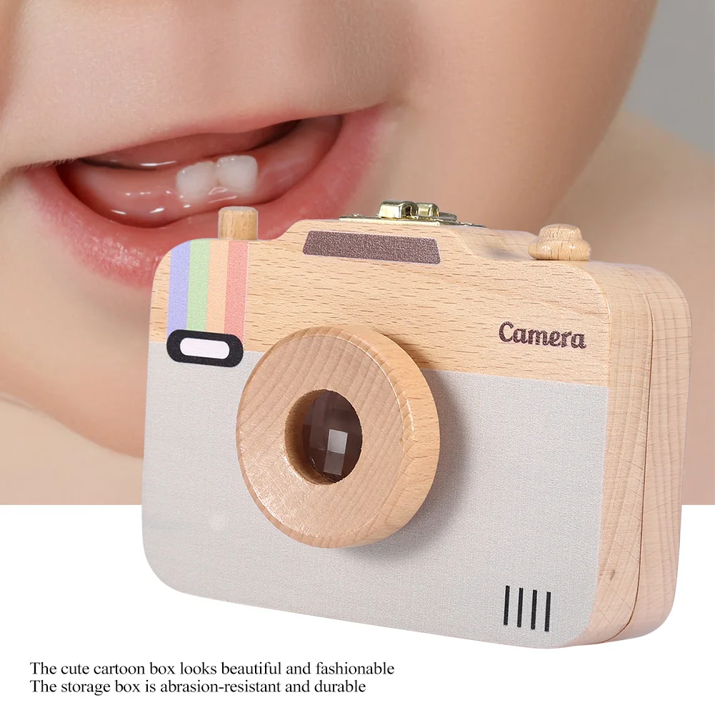 Wooden Baby Tooth Box Teeth Organizer Wooden Camera-pattern Storage Box Case for Baby Teeth and Baby Hair
Wooden Baby Tooth Box Teeth Organizer Wooden Camera-pattern Storage Box Case for Baby Teeth and Baby Hair