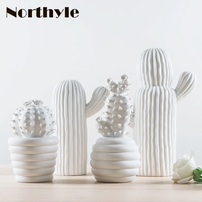 Modern white ceramic cactus ornament for home decor xmas gift figurines decor art craft
Modern white ceramic cactus ornament for home decor xmas gift figurines decor art craft