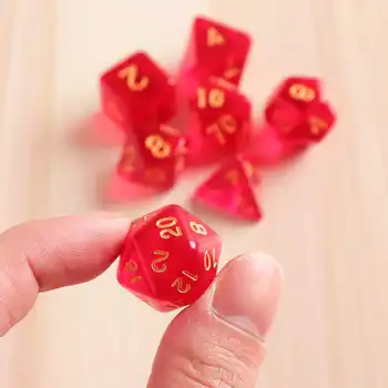 7Pcs Multisided Dice Set Red Polyhedral Acrylic Dices Role Playing Poker Game Dices D&D RPG 4 6 8 10 12 20 D4-D20 with Bag
7Pcs Multisided Dice Set Red Polyhedral Acrylic Dices Role Playing Poker Game Dices D&D RPG 4 6 8 10 12 20 D4-D20 with Bag