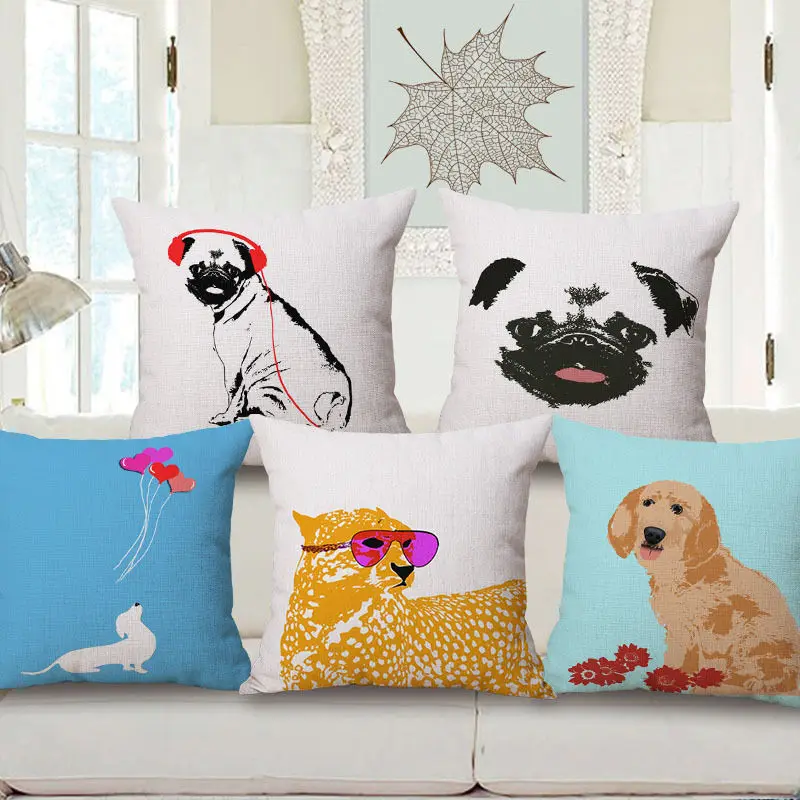 18x18" Home Cotton Linen Soft Room Gifts Single Sides Printing Waist Cushion Pillow Cover Square Case Pet Dog
18x18" Home Cotton Linen Soft Room Gifts Single Sides Printing Waist Cushion Pillow Cover Square Case Pet Dog