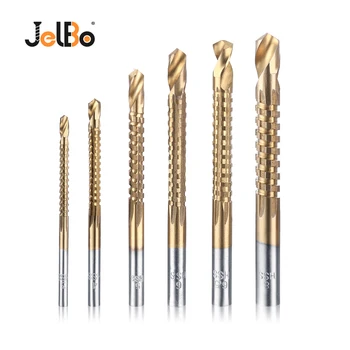 JelBo 6pcs Metal Twist Drill Bit Set HSS Titanium Coated Sawtooth Hole Saw Drill Bit for Cutting Wood Carpenter Drill Bit Tool
JelBo 6pcs Metal Twist Drill Bit Set HSS Titanium Coated Sawtooth Hole Saw Drill Bit for Cutting Wood Carpenter Drill Bit Tool