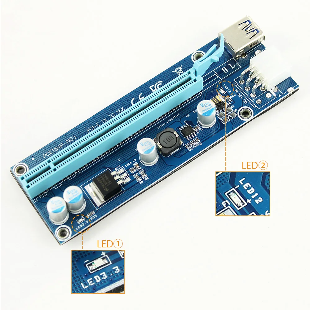 009S PCIE RISER 6PIN 16X for BTC mining with 2 LEDs Express Card Sata Power Cable and USB 3.0 External graphics adapter
009S PCIE RISER 6PIN 16X for BTC mining with 2 LEDs Express Card Sata Power Cable and USB 3.0 External graphics adapter