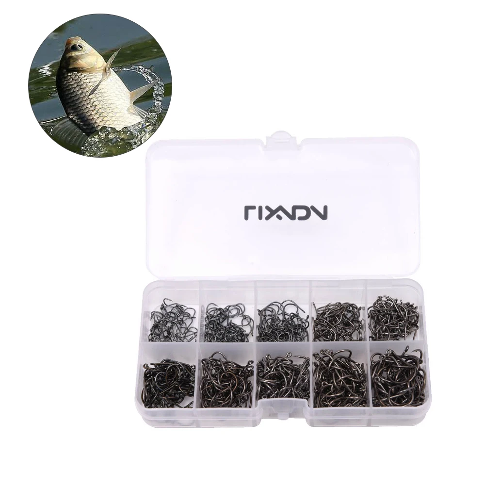 Lixada 600/500Pcs Fishing Hooks Kit Barb Jig Hook With/Without Hole Carbon Steel Fishhook Set Carp Fishing Tackle Box
Lixada 600/500Pcs Fishing Hooks Kit Barb Jig Hook With/Without Hole Carbon Steel Fishhook Set Carp Fishing Tackle Box
