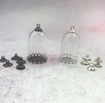 100pcs/lot 30x20mm Hollow tube glass jar with setting lace base beads cap set glass vials pendant glass bottle necklace findings
100pcs/lot 30x20mm Hollow tube glass jar with setting lace base beads cap set glass vials pendant glass bottle necklace findings