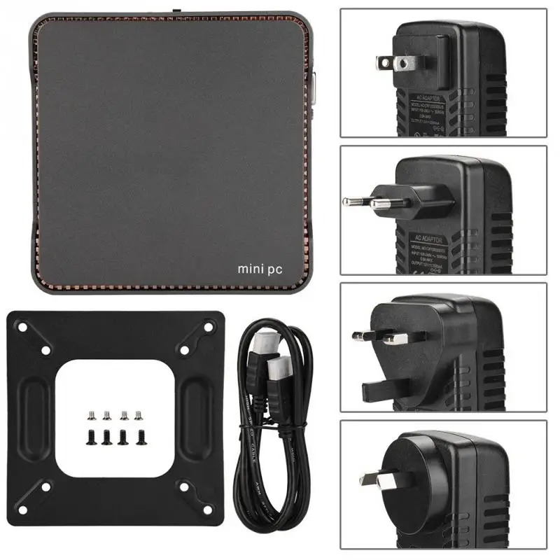 Mini PC Built-in for Win10/Intel 4-Core 4GB+32GB HD Home Theater Dual-band 2.4/5GHz 100-240V
Mini PC Built-in for Win10/Intel 4-Core 4GB+32GB HD Home Theater Dual-band 2.4/5GHz 100-240V