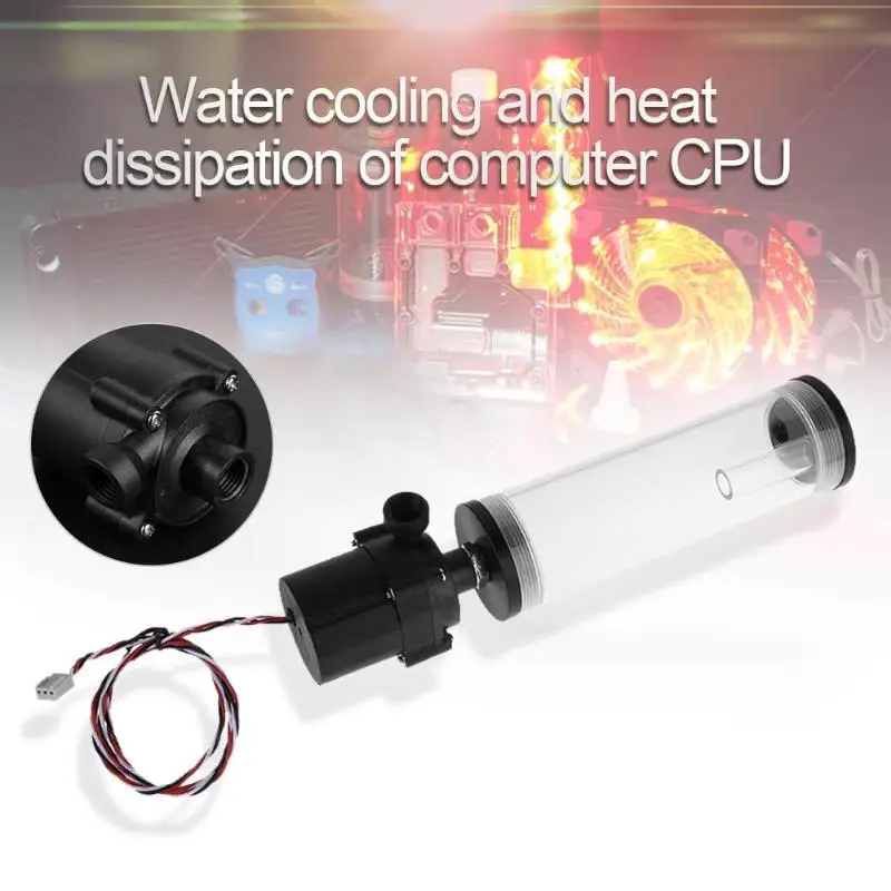 G1/4" Thread XHC8+160mm Cylinder Computer Water Tank 12V 19W PC Water Cooling SC600 Pump Radiator Waterblock Holder Kit For CPU
G1/4" Thread XHC8+160mm Cylinder Computer Water Tank 12V 19W PC Water Cooling SC600 Pump Radiator Waterblock Holder Kit For CPU