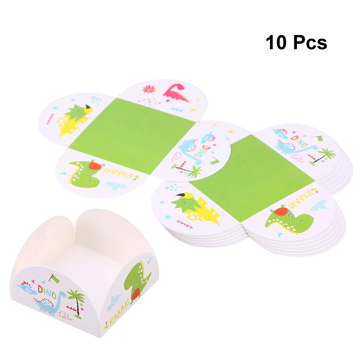 10Pcs Chocolate Tray Dinosaur Patterned Cupcake Tray Cookies Box Chocolate Container for Banquet Birthday Party Wedding Party
10Pcs Chocolate Tray Dinosaur Patterned Cupcake Tray Cookies Box Chocolate Container for Banquet Birthday Party Wedding Party