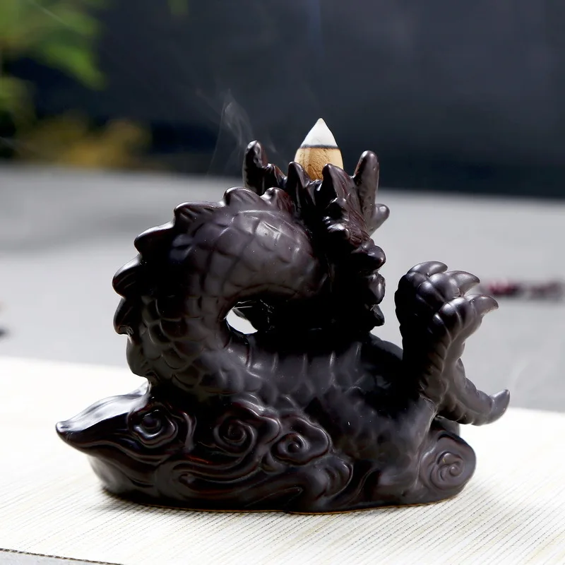 Creative Ceramic Backflow Incense Burner Home Decor Dragon Incense Holder Censer With 10x Cone Incenses teahouse temple decora
Creative Ceramic Backflow Incense Burner Home Decor Dragon Incense Holder Censer With 10x Cone Incenses teahouse temple decora
