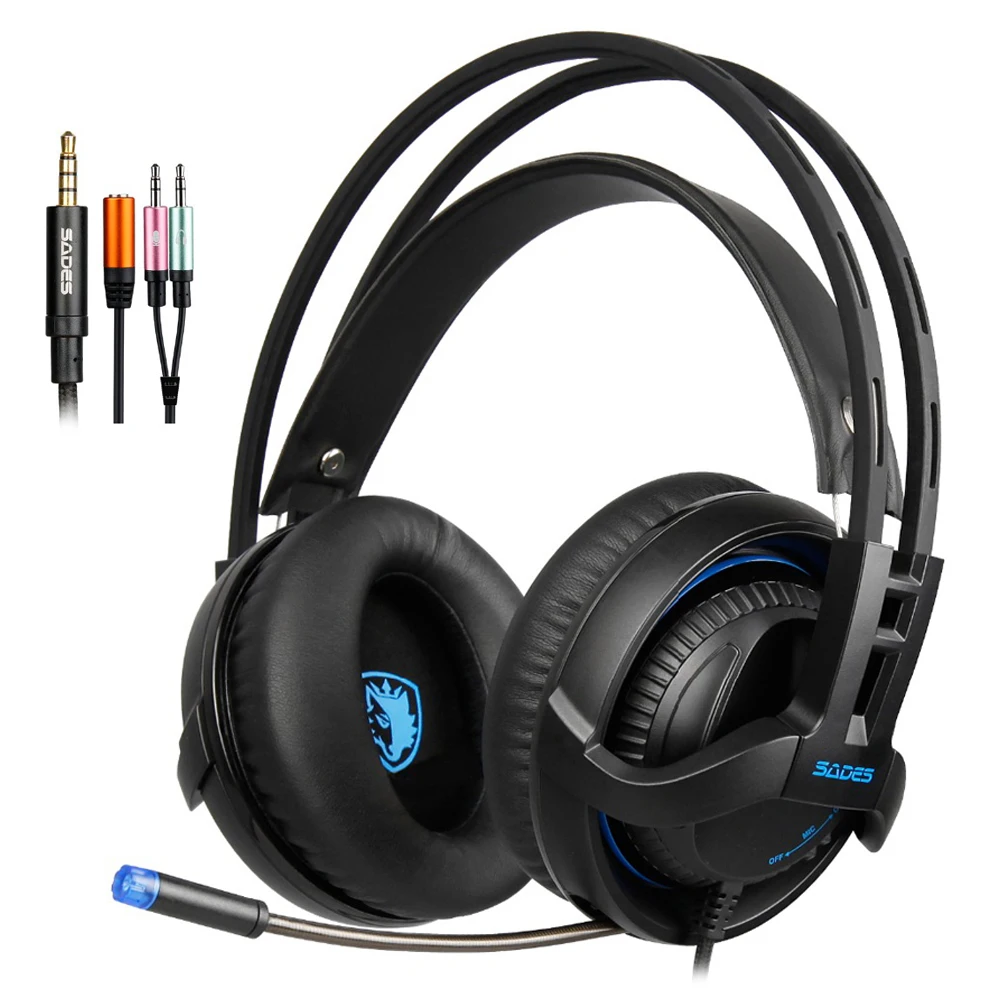 SADES SA-935 Head-Mounted 3.5mm wired Gaming Headset PC E-sport gaming headset with Microphone Stereo Surround PC Game Headphone
SADES SA-935 Head-Mounted 3.5mm wired Gaming Headset PC E-sport gaming headset with Microphone Stereo Surround PC Game Headphone