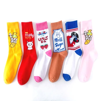 Happy Colorful Women Socks Cute Animal Rabbit Cat Harajuku Funny Calcetines Mujer Kawaii Carton Fruits Banana Strawberry Socks
Happy Colorful Women Socks Cute Animal Rabbit Cat Harajuku Funny Calcetines Mujer Kawaii Carton Fruits Banana Strawberry Socks