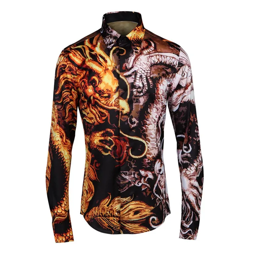 2018 New Mens Shirt Fashion Brand Chinese Dragon Flower Print Shirts Korean Man Casual Slim Fit Medusa Shirt Chemise Homme 4XL
2018 New Mens Shirt Fashion Brand Chinese Dragon Flower Print Shirts Korean Man Casual Slim Fit Medusa Shirt Chemise Homme 4XL