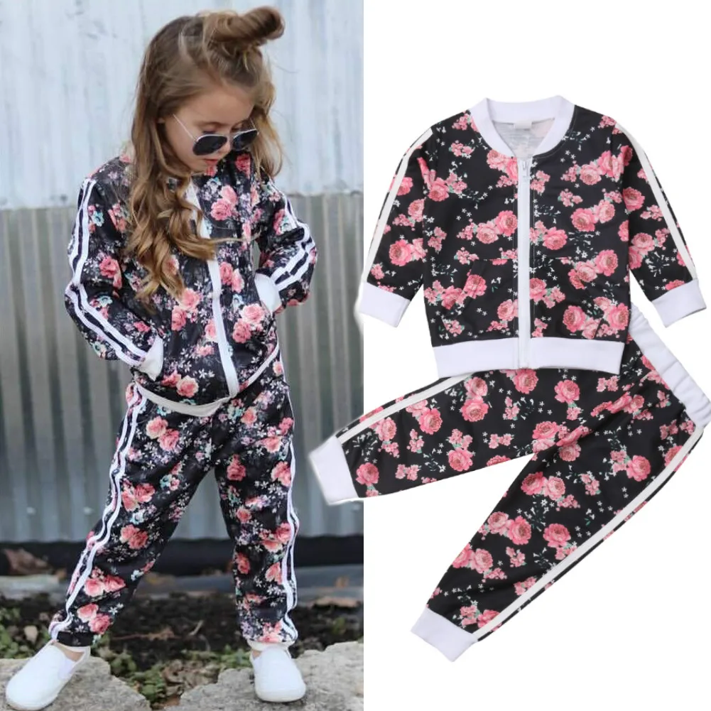2019 New Toddler Kids Baby Girl Clothes Set Casual Sportswear Floral Long Sleeve Jacket Coat Pants 2PCs Children Clothes
2019 New Toddler Kids Baby Girl Clothes Set Casual Sportswear Floral Long Sleeve Jacket Coat Pants 2PCs Children Clothes