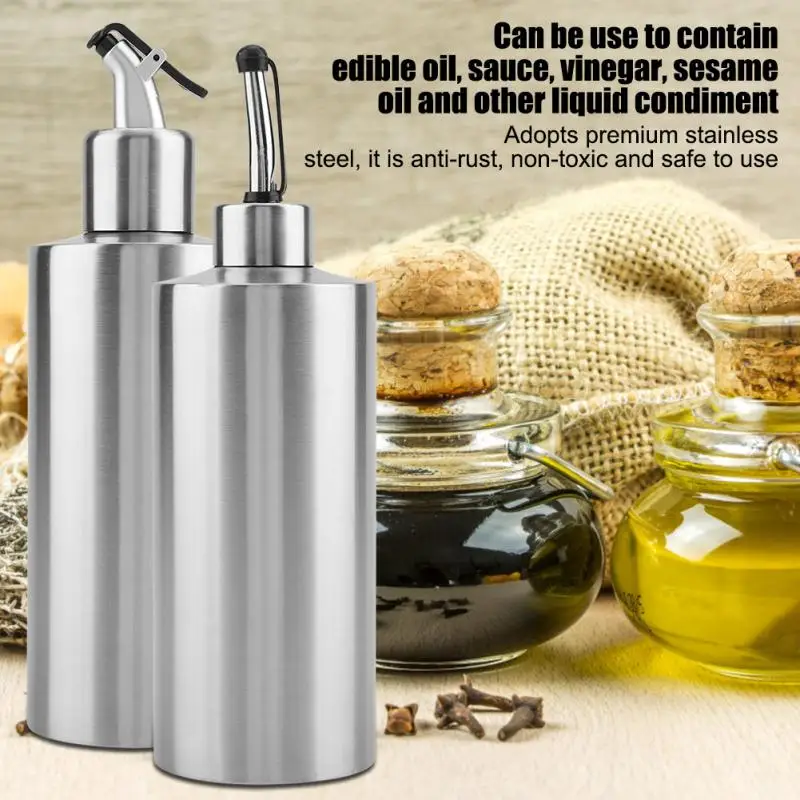 Stainless Steel 550mL Oil Bottle Vinegar Sauce Dispenser Container Home Kitchen Supplies Oil Gravy Boats
Stainless Steel 550mL Oil Bottle Vinegar Sauce Dispenser Container Home Kitchen Supplies Oil Gravy Boats