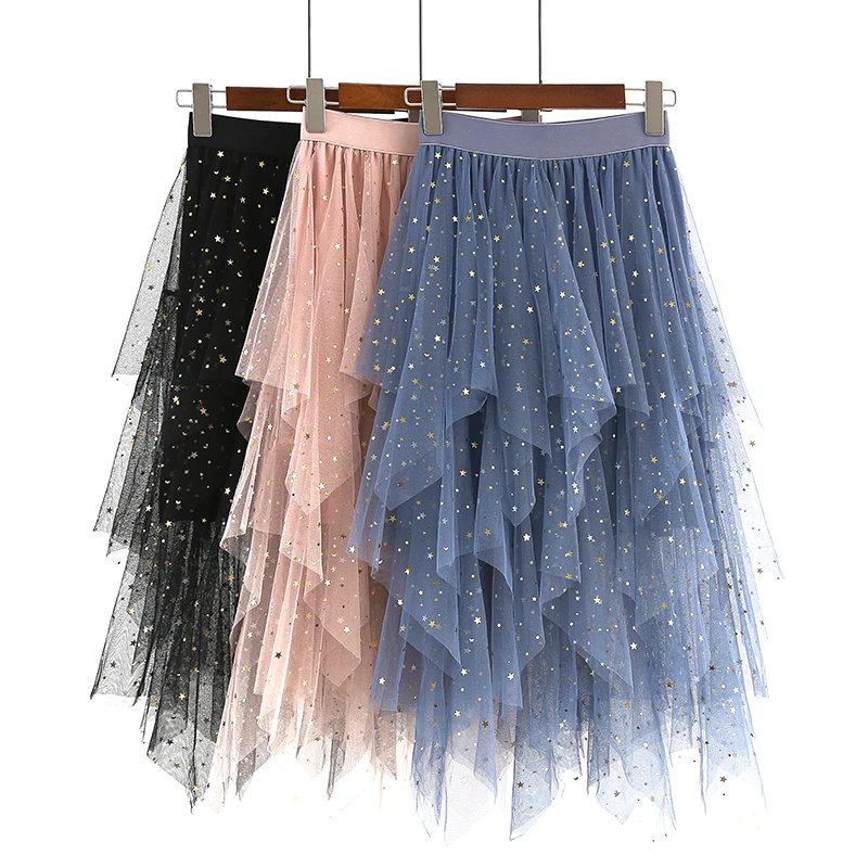 Star Mesh Skirts Women 2019 Summer Clothes High Waist Irregular DanceTutu Skirt Black Tulle Midi Jupe Longue Faldas Dropship
Star Mesh Skirts Women 2019 Summer Clothes High Waist Irregular DanceTutu Skirt Black Tulle Midi Jupe Longue Faldas Dropship