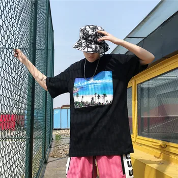 Summer New T Shirt Men Fashion Printed Casual Short-sleeved Tshirt Man Streetwear Wild Hip-hop Loose Cotton T-shirt Male Tops 
Summer New T Shirt Men Fashion Printed Casual Short-sleeved Tshirt Man Streetwear Wild Hip-hop Loose Cotton T-shirt Male Tops