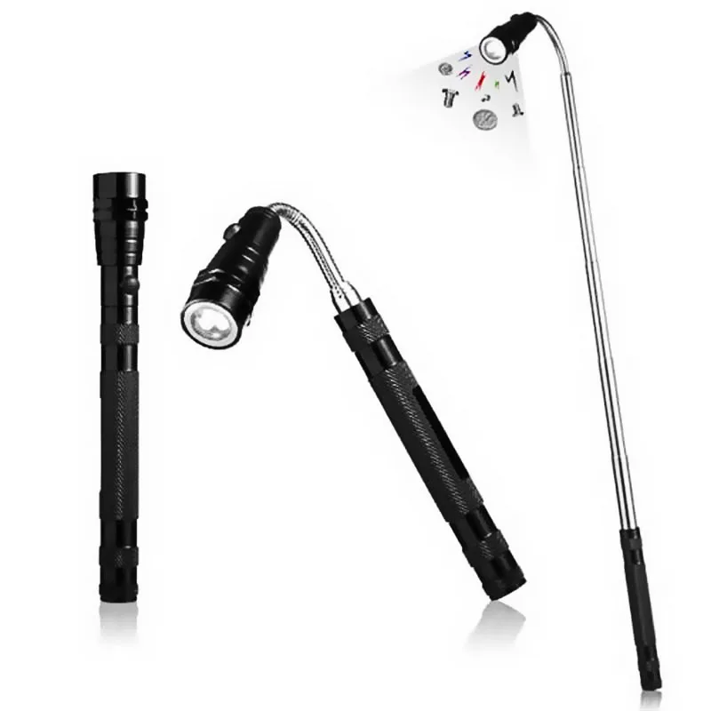 

Magnetic Pick Up Retractable LED Flashlight Telescopic Extending Torch W/ Magnetized Head Waterproof Pick Up Tool Camping Lamp