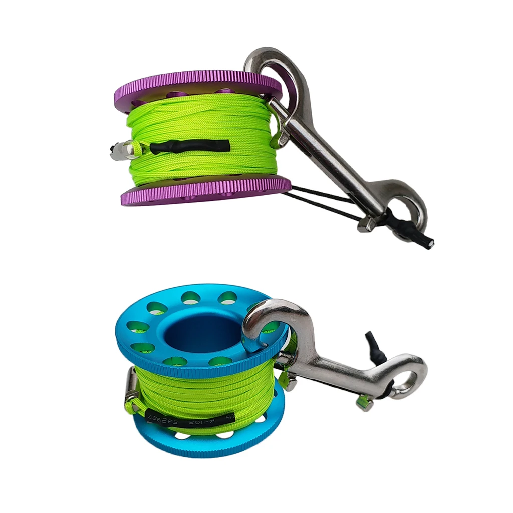 2Pcs Finger Reel Diving Gear Double Ended Snap Bolts Dive Wreck Scuba Diving Accessories 49ft
2Pcs Finger Reel Diving Gear Double Ended Snap Bolts Dive Wreck Scuba Diving Accessories 49ft