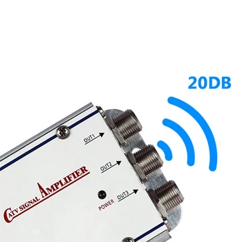 1 In 3 Out 20dB 45-860MHz CATV Community Antenna Television TV Home Antenna Signal Amplifier Booster Splitter
1 In 3 Out 20dB 45-860MHz CATV Community Antenna Television TV Home Antenna Signal Amplifier Booster Splitter