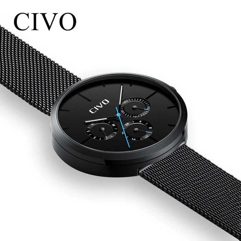 CIVO Fashion Mens Watches Simple Watch Casual Sports Waterproof Date Week Chronograph Wrist Watch Male Clock Relogio Masculino
CIVO Fashion Mens Watches Simple Watch Casual Sports Waterproof Date Week Chronograph Wrist Watch Male Clock Relogio Masculino