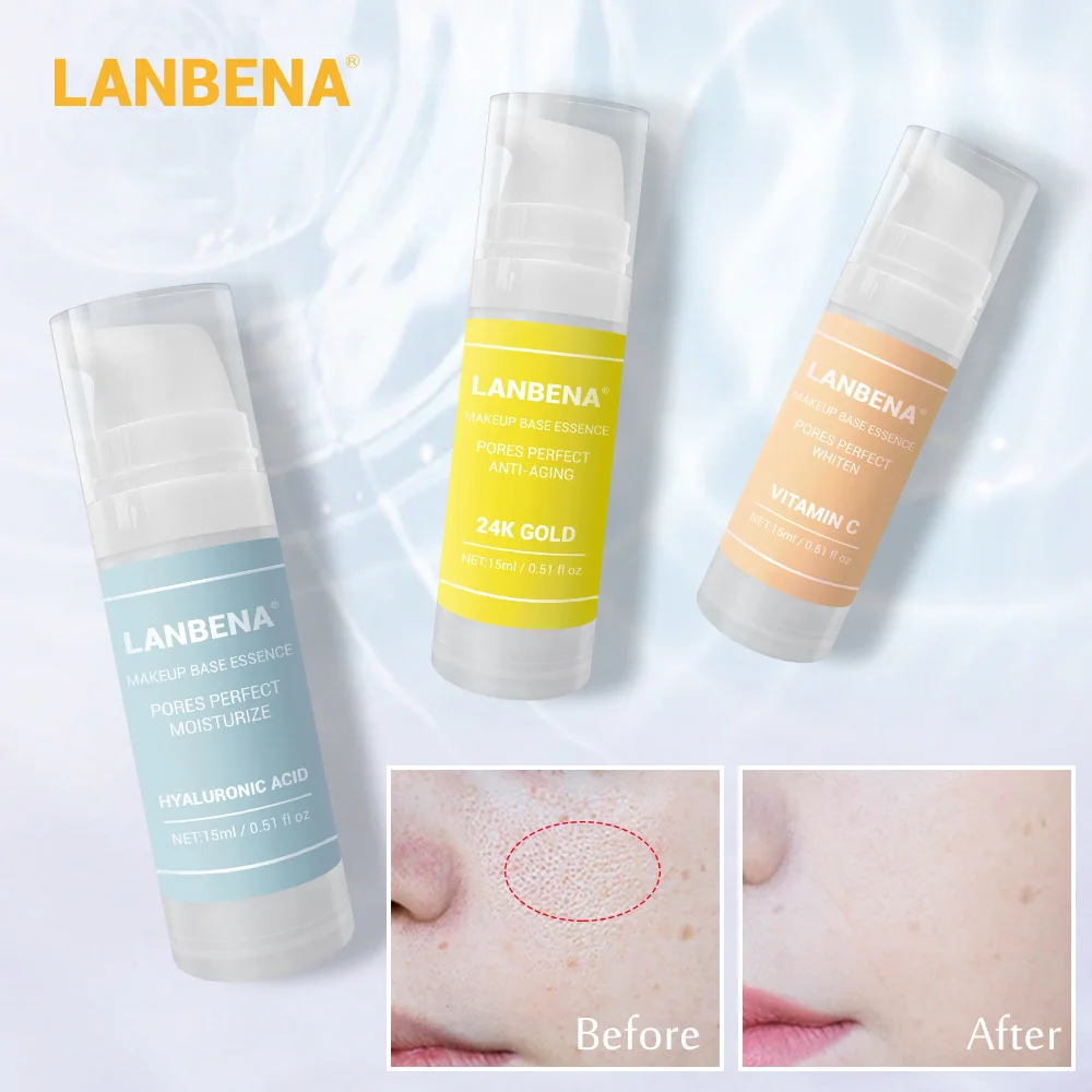 LANBENA Makeup Base Essence Primer VC Brighten Moisturizing Makeup Face Serum Oil-control Shrink Pores Foundation Skin Care
LANBENA Makeup Base Essence Primer VC Brighten Moisturizing Makeup Face Serum Oil-control Shrink Pores Foundation Skin Care
