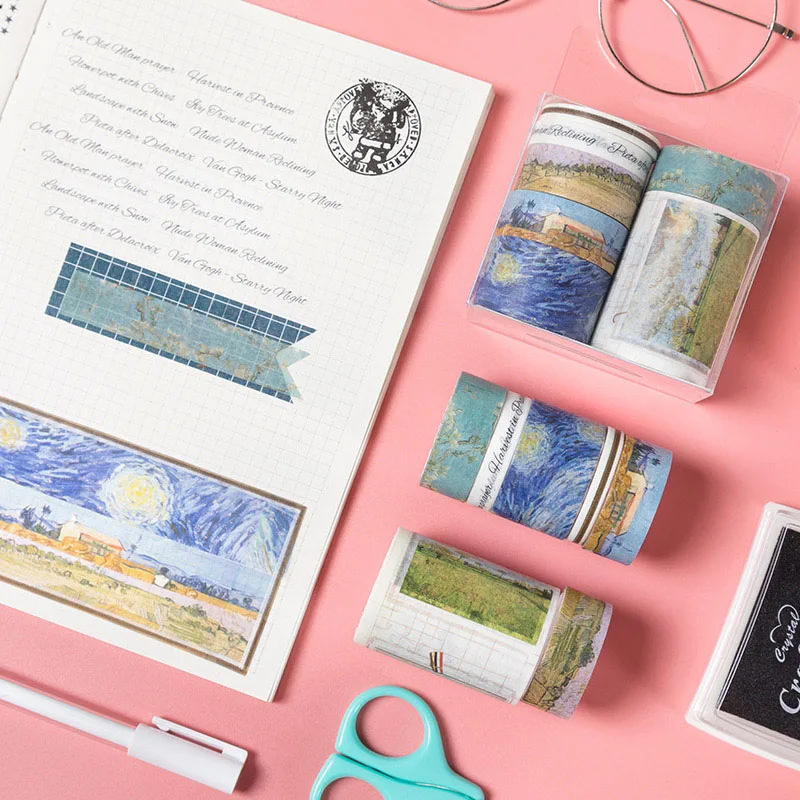 9Pcs Retro Van Gogh Masking Tape Fantasy Unicorn Washi Tape Decorative Adhesive Tape For Kids Scrapbooking Diary Photos Albums
9Pcs Retro Van Gogh Masking Tape Fantasy Unicorn Washi Tape Decorative Adhesive Tape For Kids Scrapbooking Diary Photos Albums